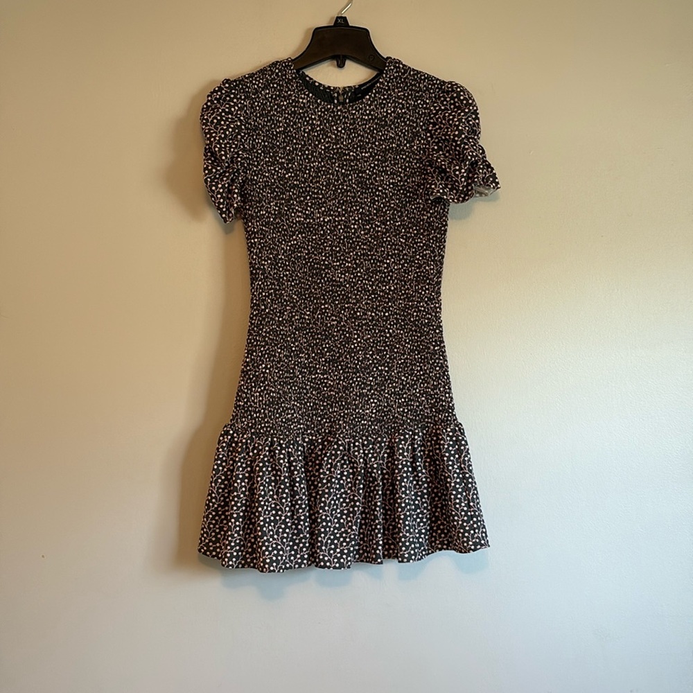FRENCH CONNECTION Ruched Dress, zippered back, size XS